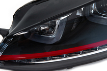 Volkswagen Golf 7/E-Golf 2012-2020 Faros delanteros Red-V2 (2012-2017, intermitentes dinámicos, 2 uds) foto 12