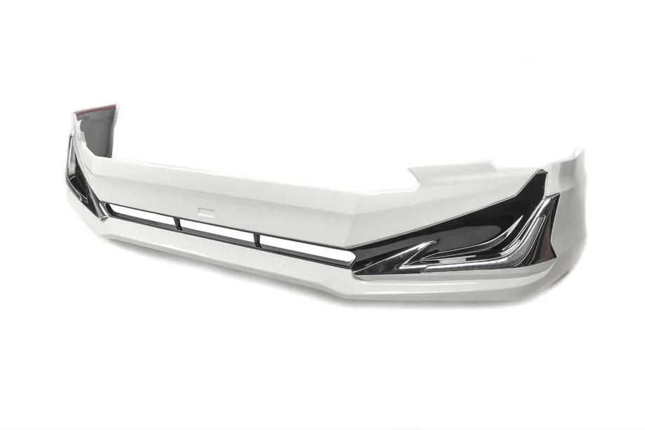Toyota Land Cruiser Prado 150 2009-2023 Labio de parachoques delantero Modelista V3-LED (2017-) Blanco Foto 2