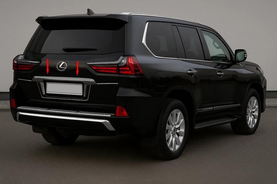 Lexus LX570/450d 2008-2022 Moldura de maletero sobre la matrícula BlackEdition (para 2016+) Image