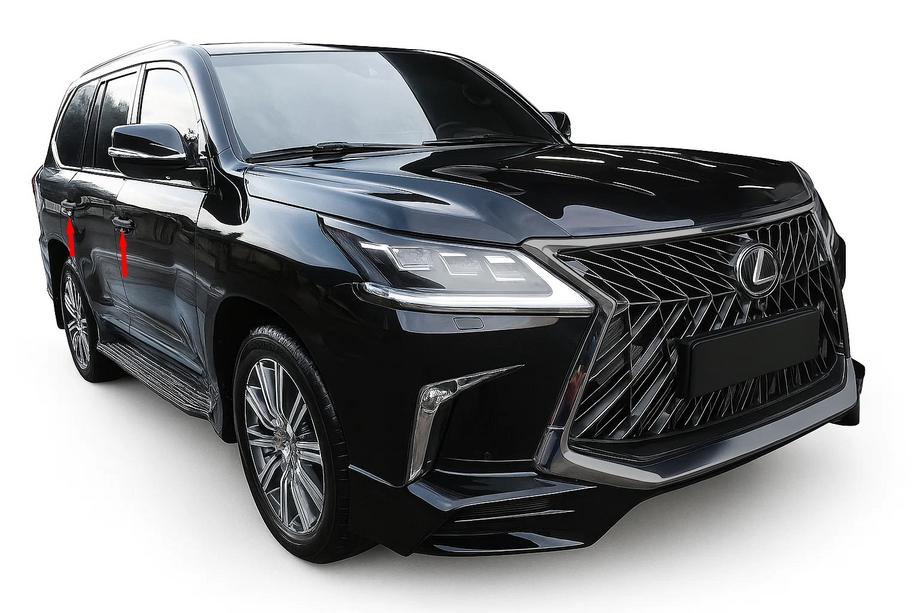 Lexus LX570/450d 2008-2022 Cubiertas de Manijas Cromadas BlackEdition (para 2016+) Image