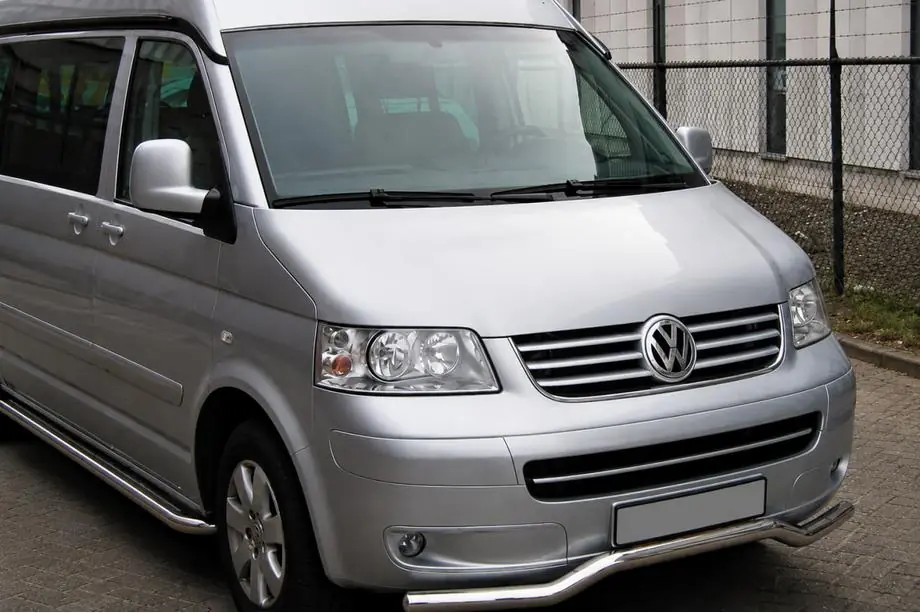 Volkswagen T5 Multivan 2003–2010 Defensa delantera Wave (acero inoxidable) Image