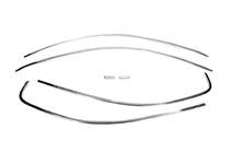 Volkswagen Jetta 2011-2018 Molduras superiores de ventana 6 uds, acero inoxidable foto 2