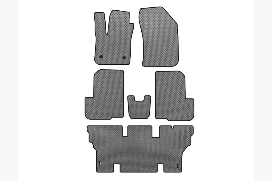 Dacia Lodgy 2012-2022 Alfombrillas EVA (3 Filas, 7 Plazas, Gris) Image