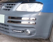 Volkswagen Caddy 2004-2010 Esquinas de acero inoxidable para parachoques delantero (4 uds) Carmos - Acero Inoxidable Turco foto 1