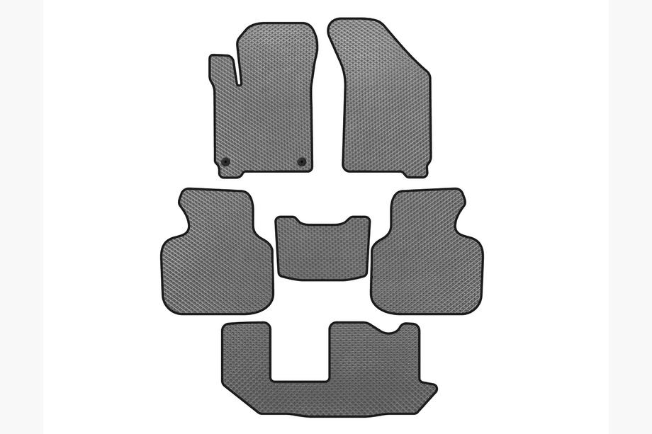 Dodge Journey 2008-2020 Alfombrillas EVA (2011-2020, 3 filas, 7 plazas, Gris) Image