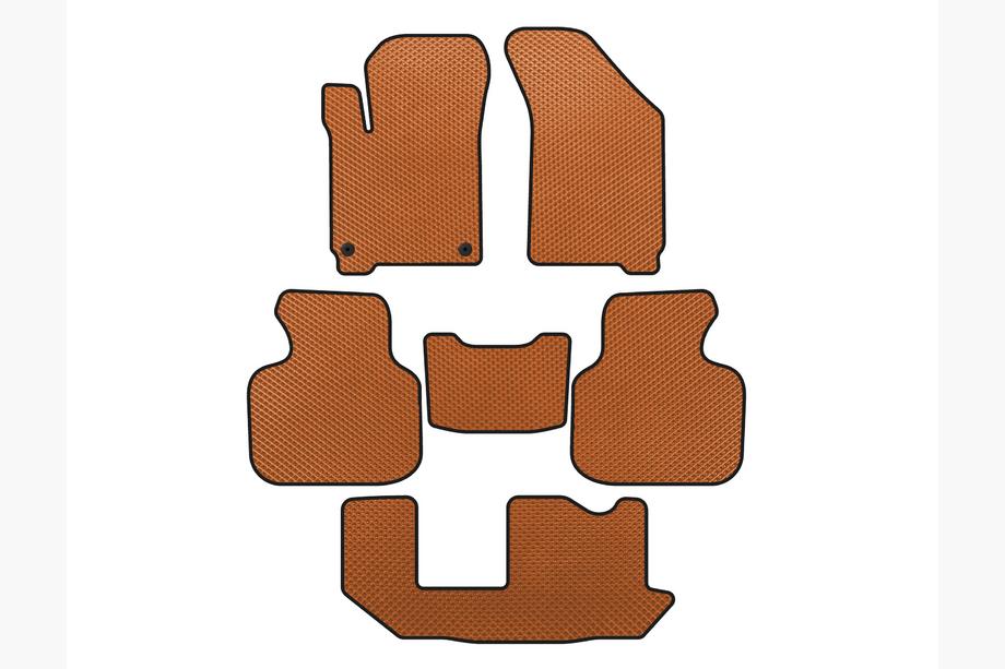 Dodge Journey 2008-2020 Alfombrillas EVA (2011-2020, 3 filas, 7 plazas, Naranja) Image