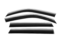 Renault Duster 2024- Deflectores de ventana con moldura cromada (4 uds, Niken) foto 2