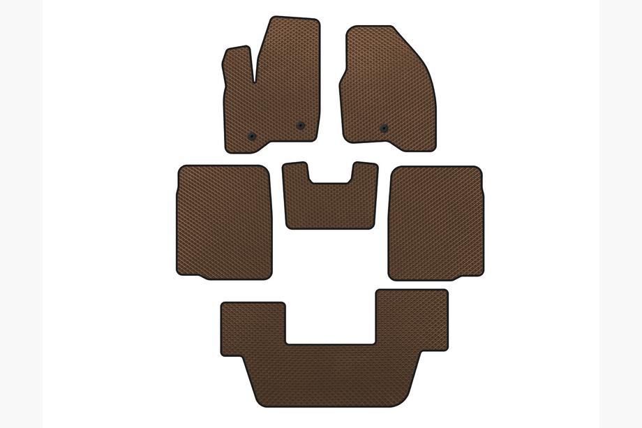 Ford Explorer 2011-2019 Alfombrillas EVA (3 Filas, 2011-2015, Marrón) Image