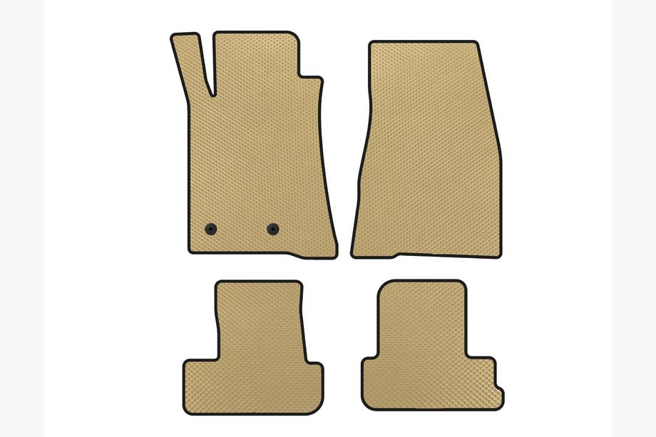 Ford Mustang 2005-2014 Alfombrillas EVA (2009-2014, GT, Cabrio, Beige) Image