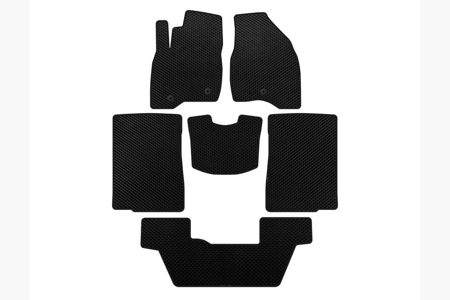 Ford Explorer 2011-2019 Alfombrillas EVA (2015-2017, 3 filas, 7 plazas, Negro) Foto 1