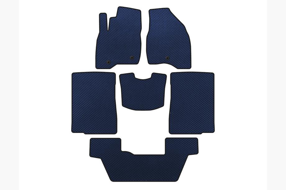 Ford Explorer 2011-2019 Alfombrillas EVA (2015-2017, 3 filas, 7 plazas, Azul) Image