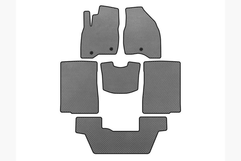 Ford Explorer 2011-2019 Alfombrillas EVA (2015-2017, 3 filas, 7 plazas, Gris) Image