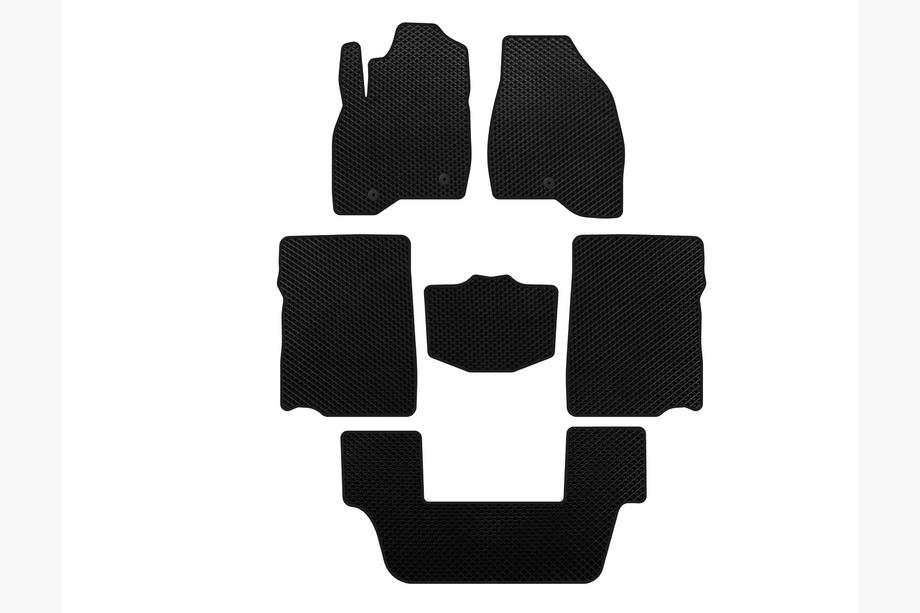 Ford Explorer 2011-2019 Alfombrillas EVA (2017-2019, 3ª fila, 7 plazas, Negro) Image