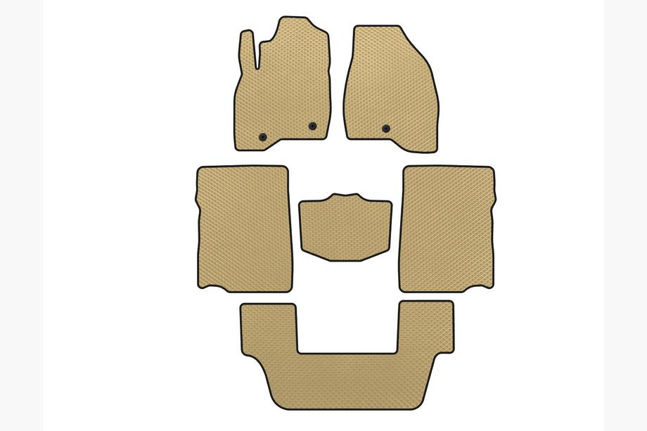Ford Explorer 2011-2019 Alfombrillas EVA (2017-2019, 3ª fila, 7 plazas, Beige) Foto 1