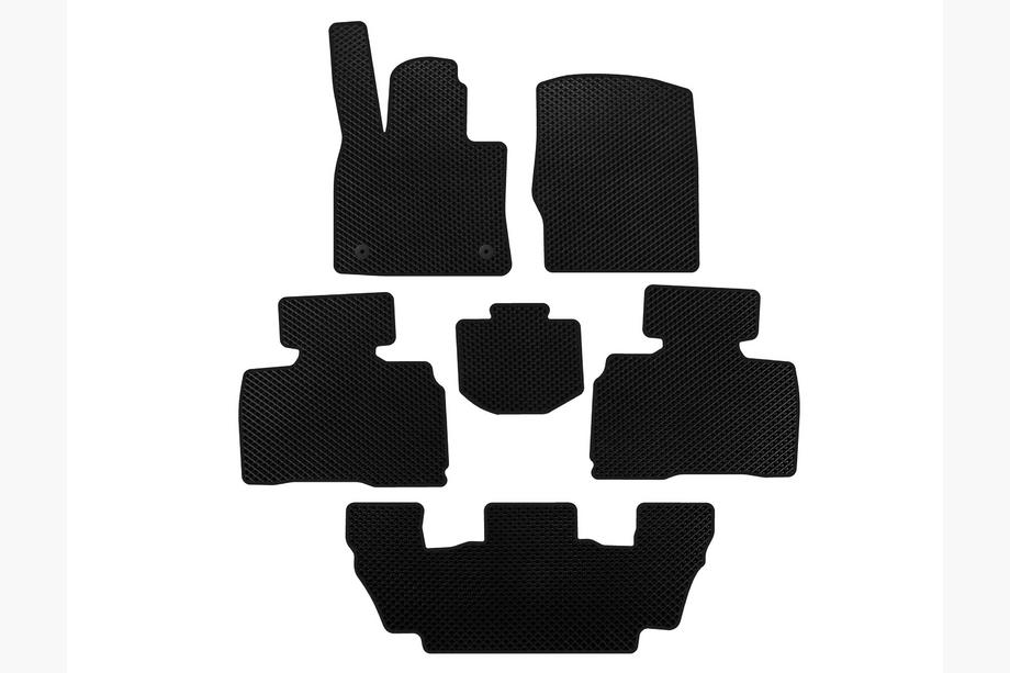 Ford Explorer 2019- Alfombrillas EVA (3 Filas, 7 Plazas, Negro) Image