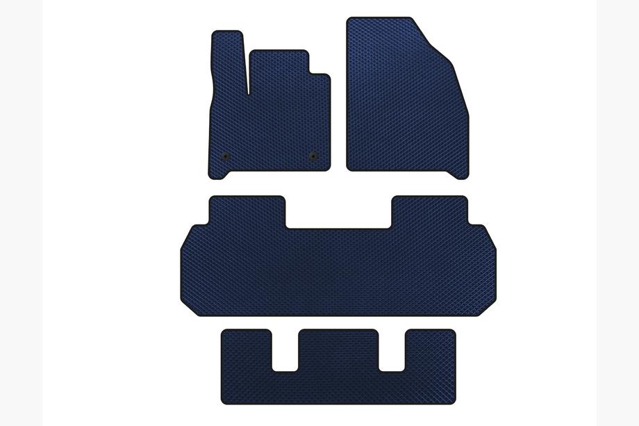 Chevrolet Traverse 2017- Alfombrillas EVA (3 Filas, Azul) Image