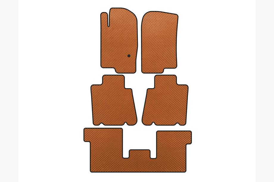 Ford Explorer 2001-2005 Alfombrillas EVA (3 Filas, Naranja) Image
