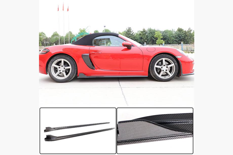 Porsche Boxster/Cayman 982 (718) 2016- Faldones Laterales V1 (2016-2019, Carbono) Image