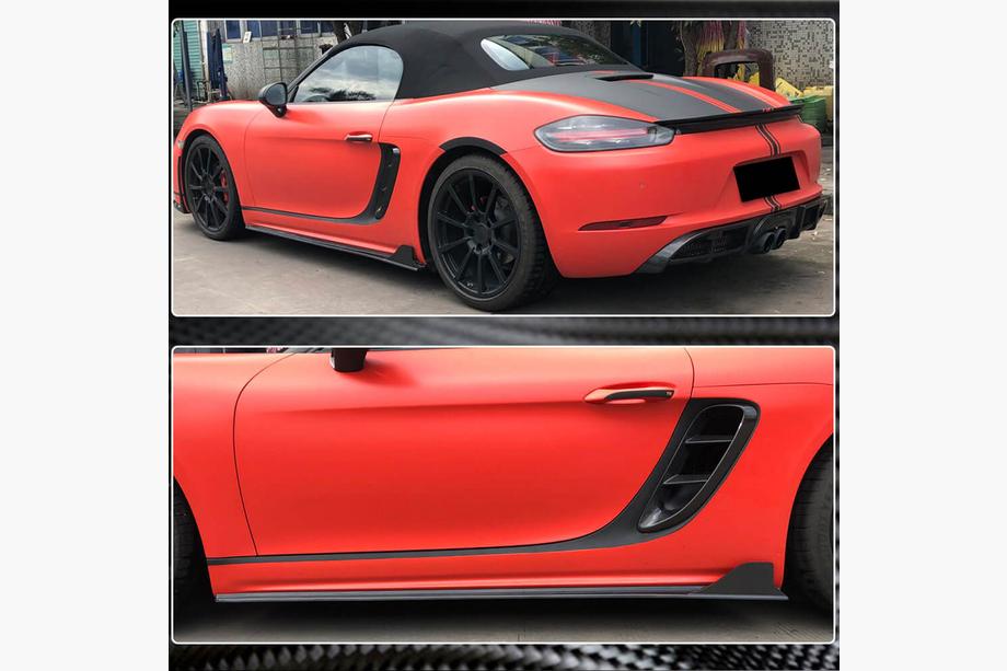 Porsche Boxster/Cayman 982 (718) 2016- Faldones Laterales V1 (2016-2019, Carbono) Foto 4