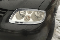 Volkswagen Caddy 2004-2010 Cubiertas de Faros (2 uds, Acero Inoxidable) foto 1
