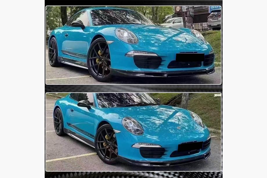 Porsche 911 (991) 2011–2019 Labio de Parachoques Delantero (para Carrera 2011-2015, Carbono) Foto 4