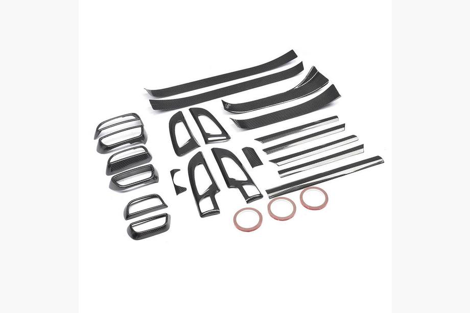 Porsche Cayenne 2010-2017 Kit de molduras interiores de carbono (2015-2018) Foto 2