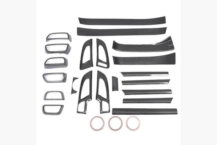 Porsche Cayenne 2010-2017 Kit de molduras interiores de carbono (2015-2018) Foto 4