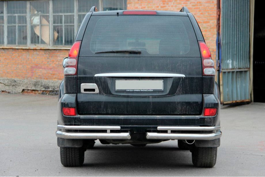 Toyota Land Cruiser Prado 120 2002-2009 Esquinas traseras dobles AK003-1 (2 uds., acero inoxidable) Foto 2