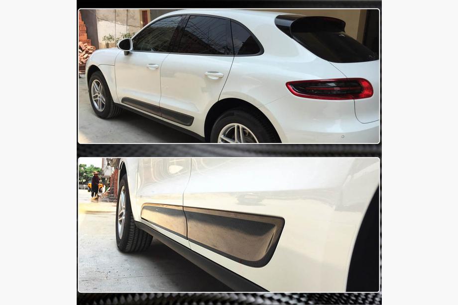 Porsche Macan 2014-2024 Molduras de puertas (2014-2021, Carbono) Foto 3