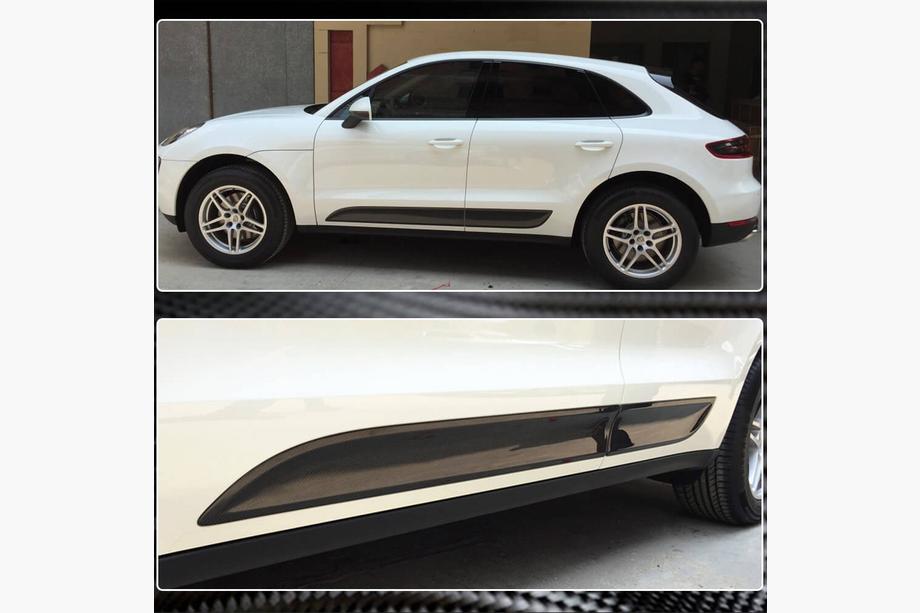 Porsche Macan 2014-2024 Molduras de puertas (2014-2021, Carbono) Foto 4