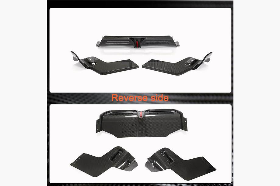 Porsche Macan 2014-2024 Difusor Trasero de Parachoques V2 (2021+, Carbono) Foto 6