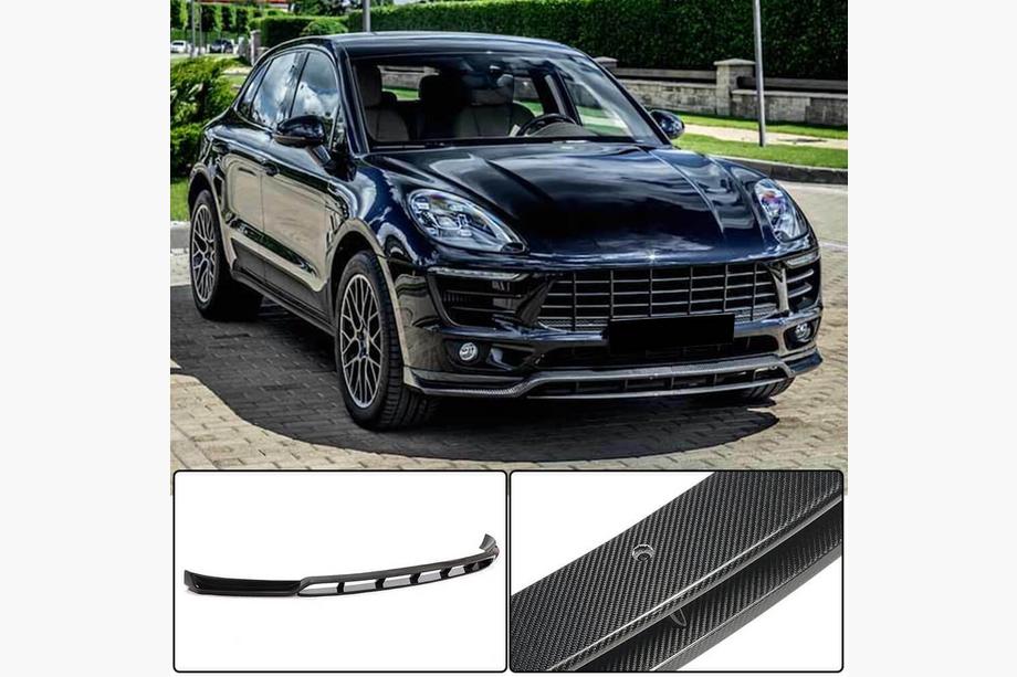 Porsche Macan 2014-2024 Labio Delantero Parachoques V2 (2014-2018, Carbono) Image