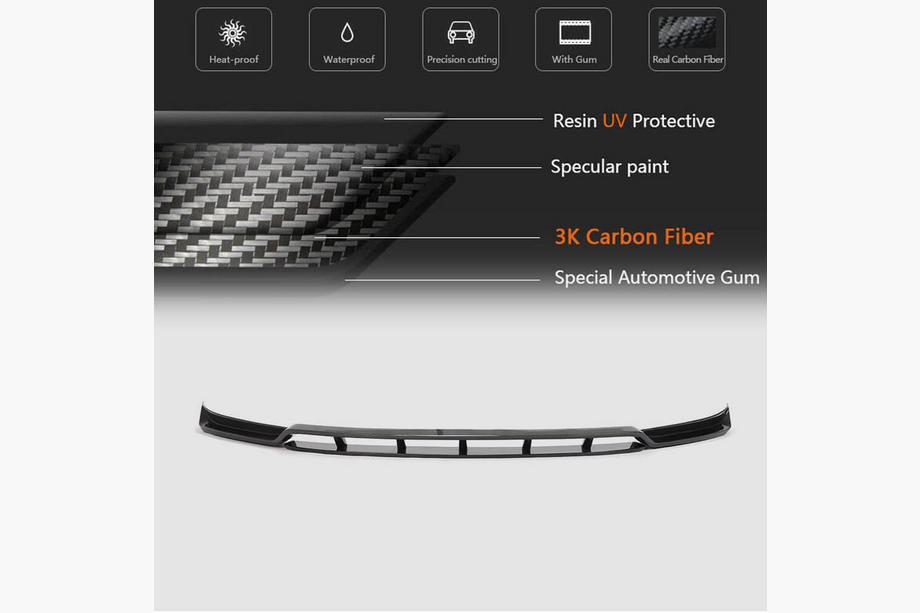Porsche Macan 2014-2024 Labio Delantero Parachoques V2 (2014-2018, Carbono) Foto 5