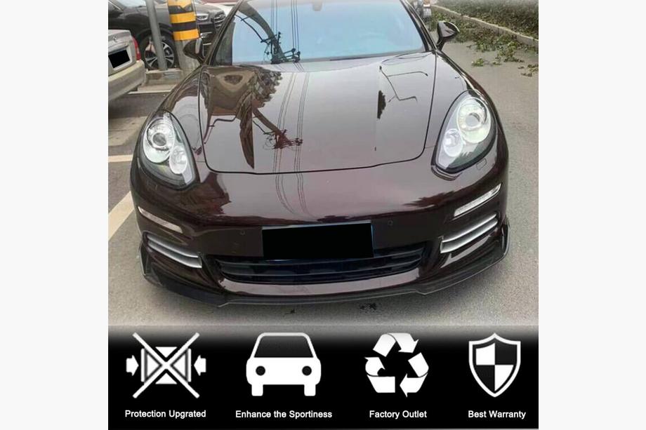 Porsche Panamera 2009-2016 Lip delantero para parachoques (para Base 2013-2016, Carbono) Foto 3