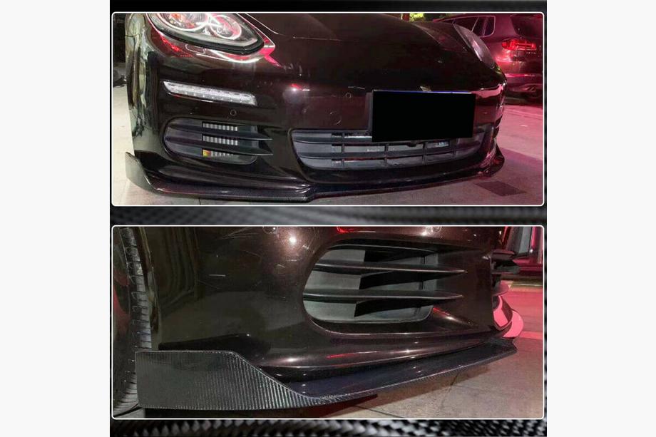 Porsche Panamera 2009-2016 Lip delantero para parachoques (para Base 2013-2016, Carbono) Foto 4