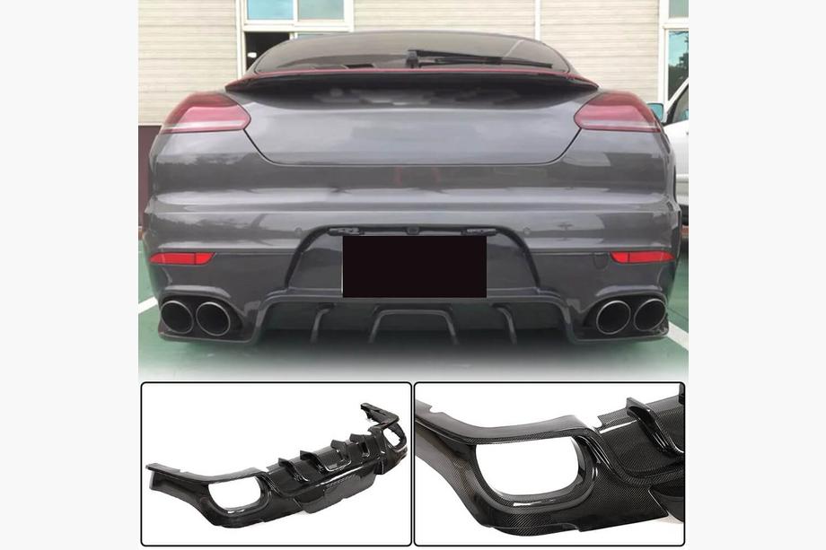Porsche Panamera 2009-2016 Difusor de Parachoques Trasero (2013-2016, Carbono) Image