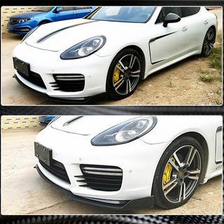 Lip delantero V2 para parachoques (para Turbo/Turbo S/GTS) Porsche Panamera 2009-2016 foto 3