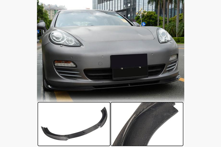 Porsche Panamera 2009-2016 Labio Frontal Parachoques (para Base 2009-2013, Carbono) Foto 1