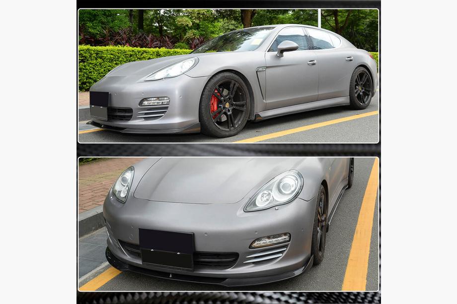 Porsche Panamera 2009-2016 Labio Frontal Parachoques (para Base 2009-2013, Carbono) Foto 3