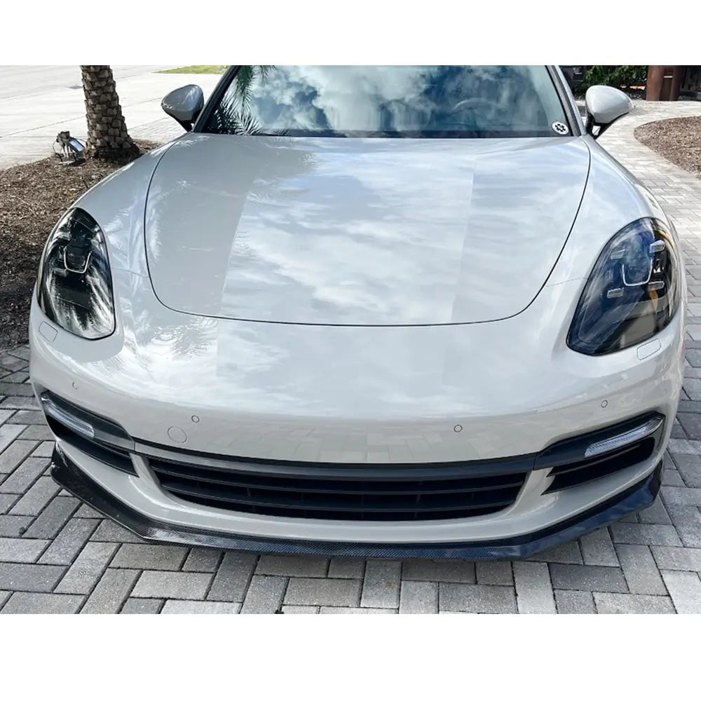 Porsche Panamera 2016-2023 Labio Frontal Parachoques (2016-2020, Carbono) foto 6