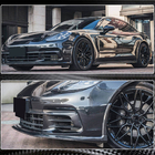 Porsche Panamera 2016-2023 Labio Frontal Parachoques (2016-2020, Carbono) foto 5