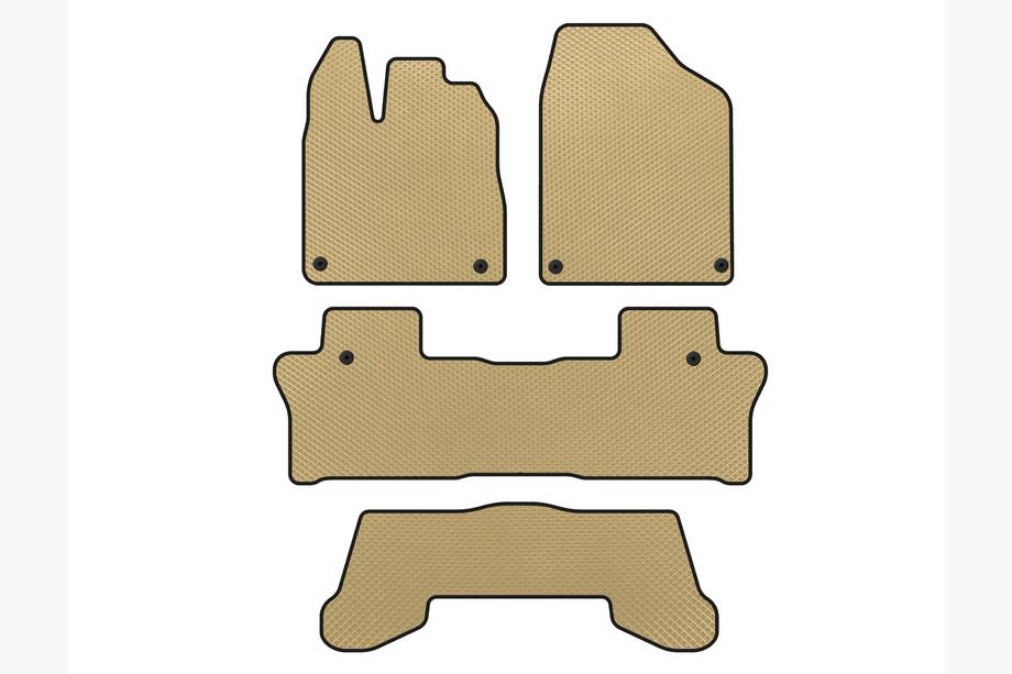 Honda Pilot 2015-2022 Alfombrillas EVA (3 Filas, Beige) Image