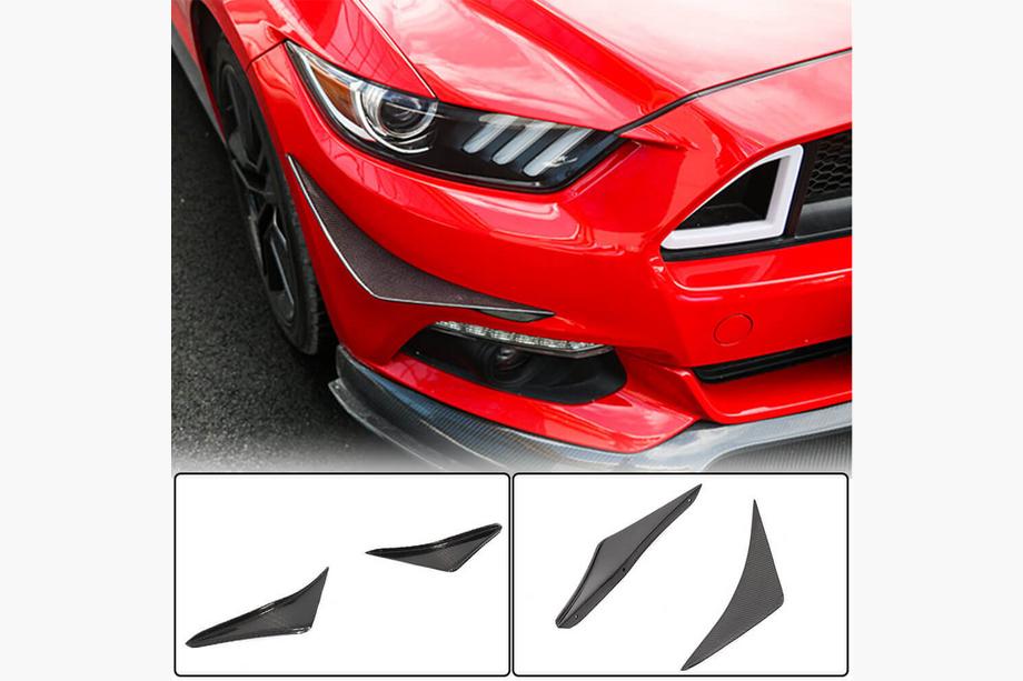 Ford Mustang 2015-2023 Labio de parachoques delantero (2015-2017, Carbono) Foto 1