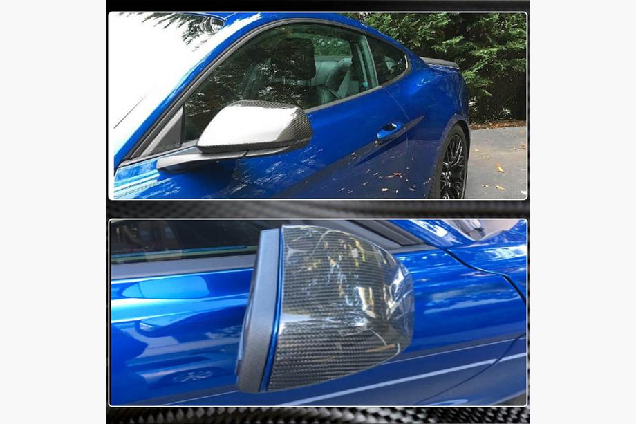 Ford Mustang 2015-2023 Cubiertas de Espejos V2 (para USA, Carbono) Foto 3