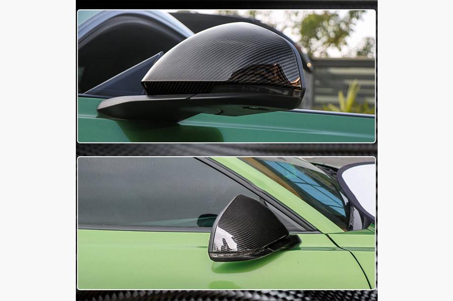 Ford Mustang 2015-2023 Cubiertas de Espejos V2 (para USA, Carbono) Foto 4