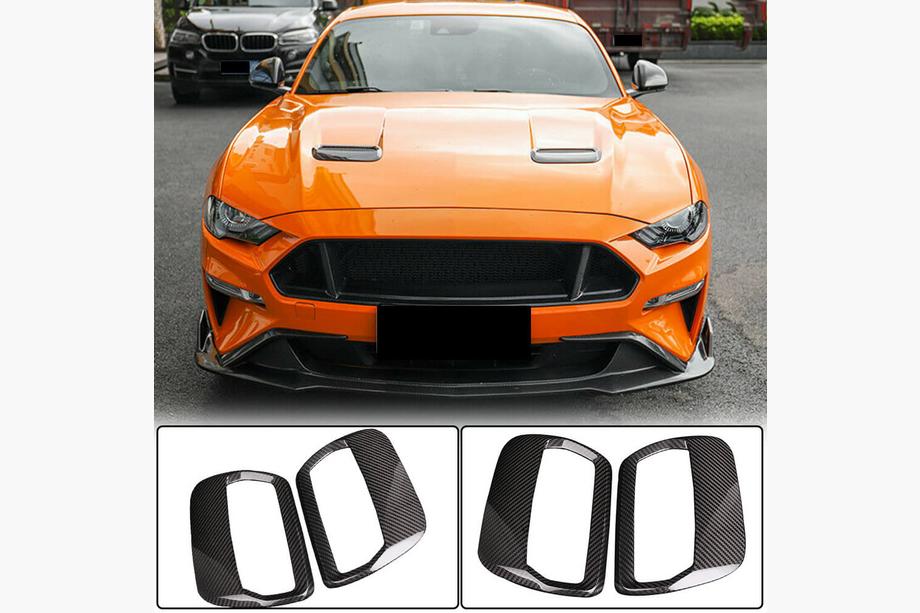 Ford Mustang 2015-2023 Cubierta de Capó (2018-2023, Carbono) Foto 1