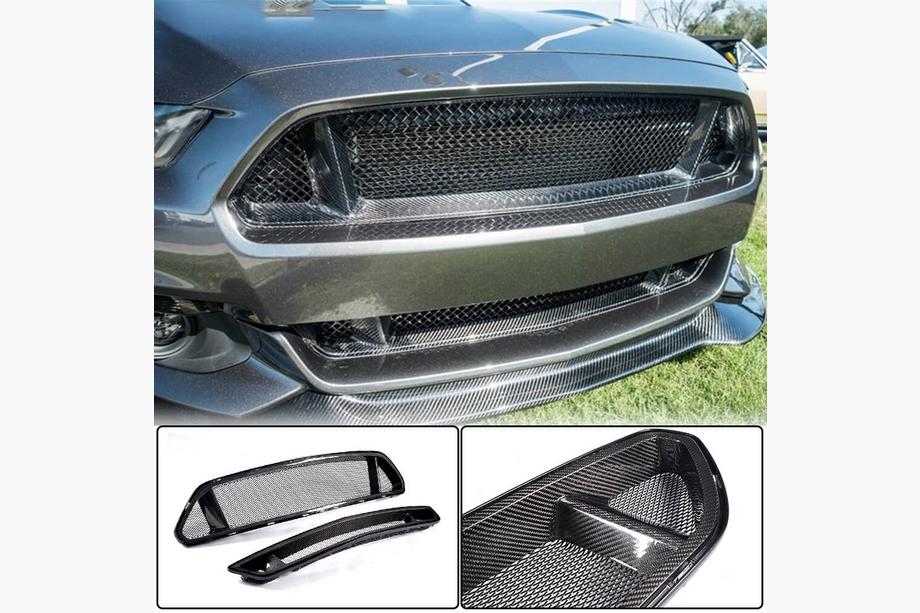 Ford Mustang 2015-2023 Parrilla delantera (2015-2017, Carbono) Image