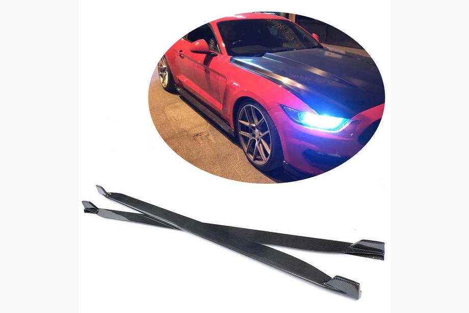Ford Mustang 2015-2023 Faldones Laterales V2 (Carbono) Image