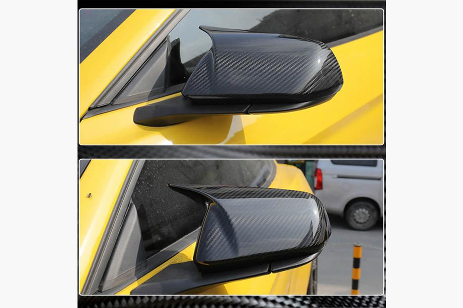 Ford Mustang 2015-2023 Cubiertas de Espejos V1 (para USA, Carbono) Foto 3
