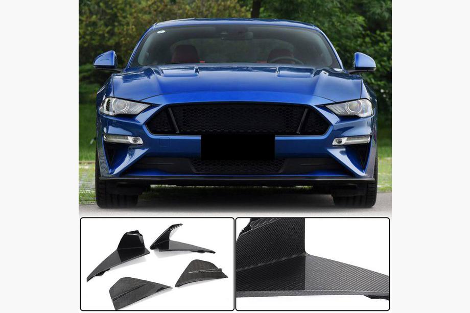 Ford Mustang 2015-2023 Cubiertas para Faros Antiniebla (2018-2021, Carbono) Foto 1